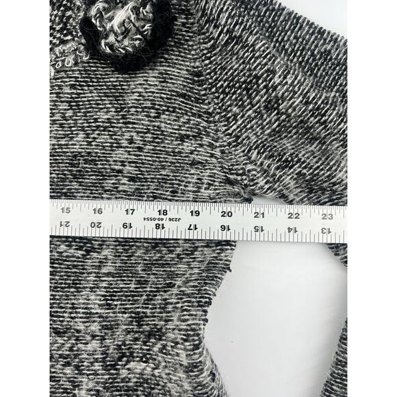 Anthropology Curio Sweater Women Extra Large Black White Wool Blend Cardigan - Picture 11 of 16